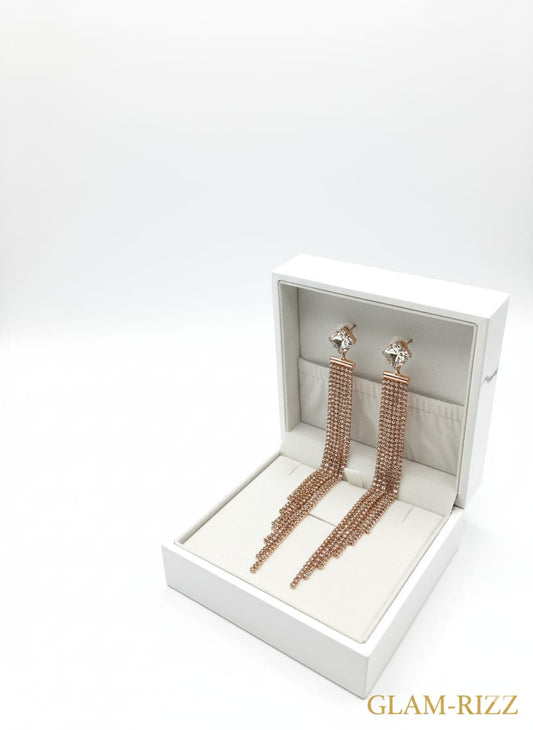 💫 Premium Rose Gold Chandelier Earrings for Women 💫