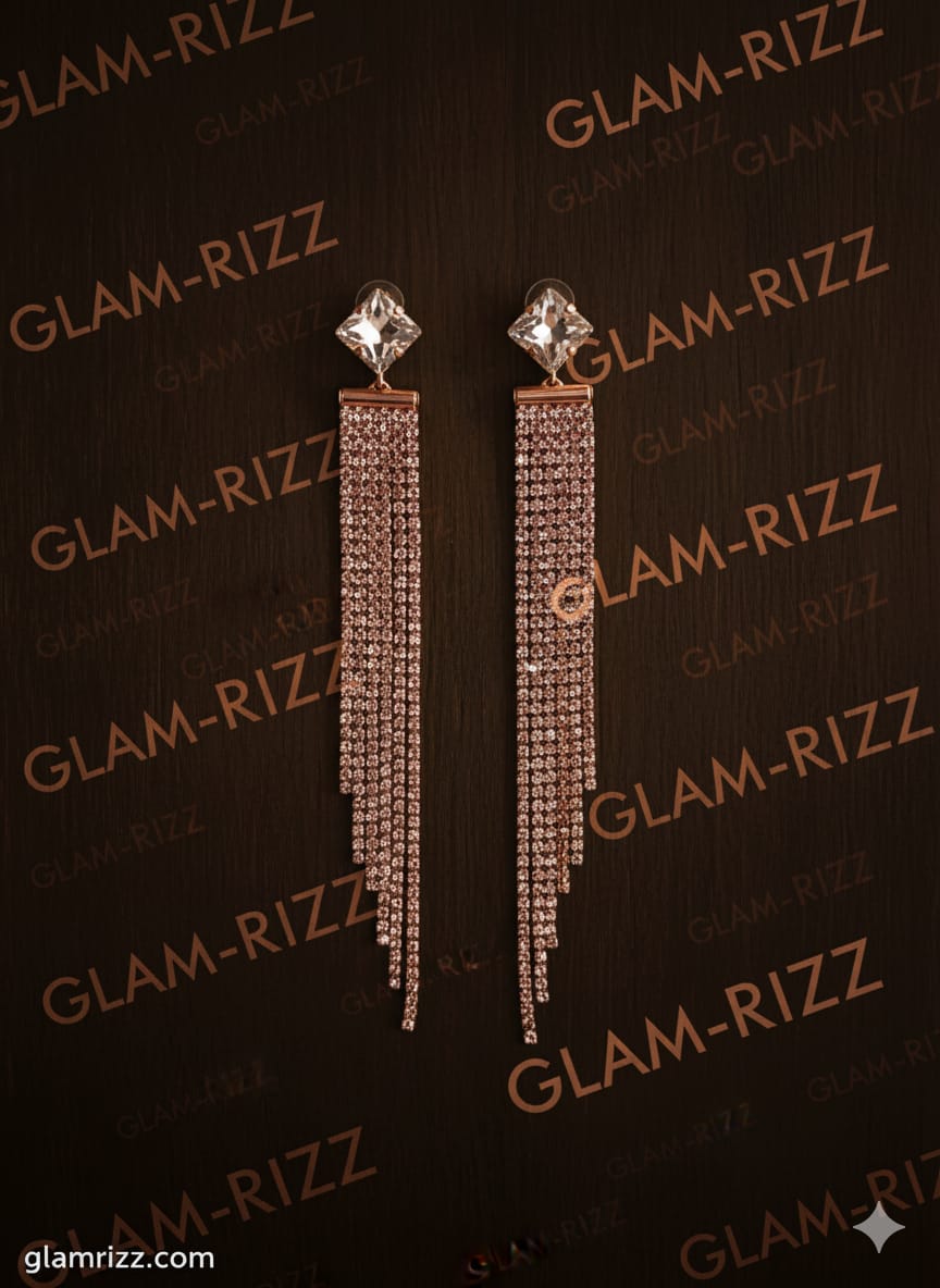 💫 Premium Rose Gold Chandelier Earrings for Women 💫