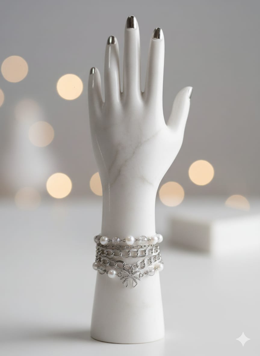 💫 Premium Bracelet with Pearls for Women/Girls 💫