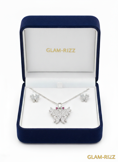 💫 Premium Silver Necklace & Tops with 🦋 Butterfly Pendant for Women 💫