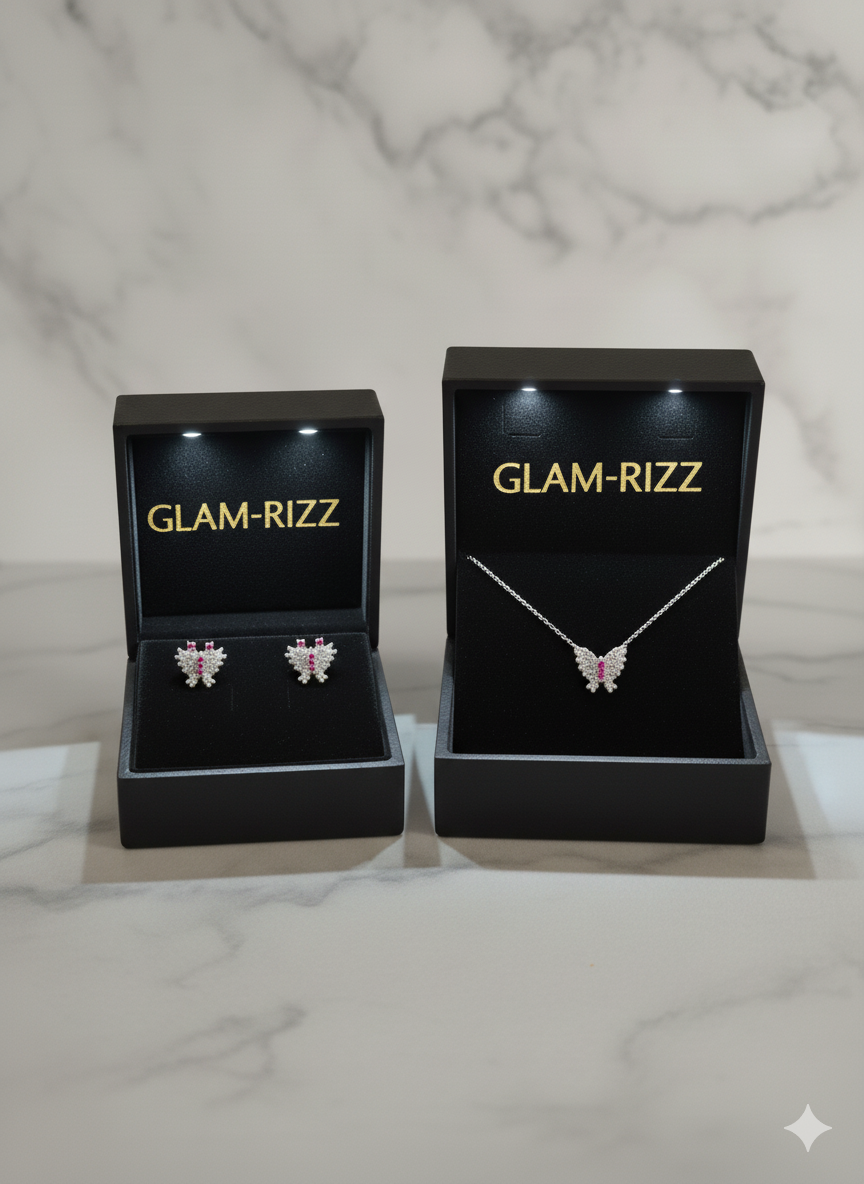 💫 Premium Silver Necklace & Tops with 🦋 Butterfly Pendant for Women 💫