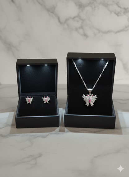 💫 Premium Silver Necklace & Tops with 🦋 Butterfly Pendant for Women 💫