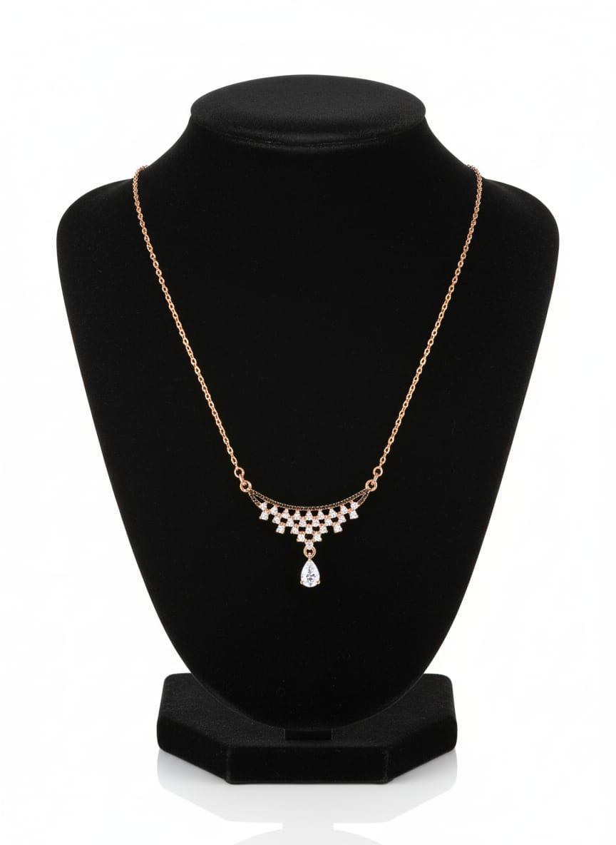 💫 Premium Diamond Golden Necklace for Women/Girls 💫
