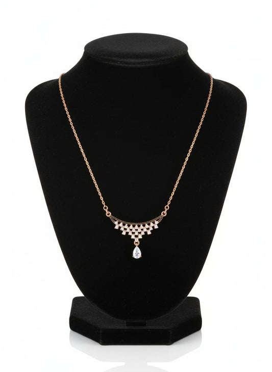 💫 Premium Diamond Golden Necklace for Women/Girls 💫