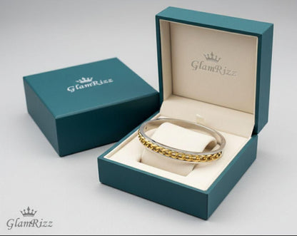 💫 Premium 100% Stainless Steel Bracelet With Chain for Boys 💫