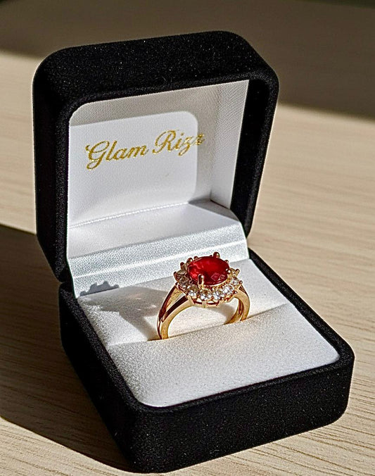 💫Buy 1 Premium Royal Red Blossom Jhumka Get 1 Adjustable Reddish Stone Ring ✨Reddish Duo